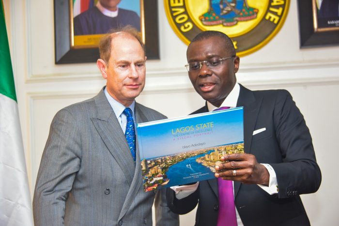 Prince Edward visits Gov. Sanwo-Olu in Lagos