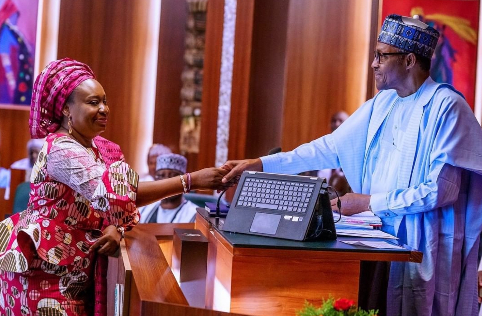 Buhari swears in Yemi-Esan as new HoS
