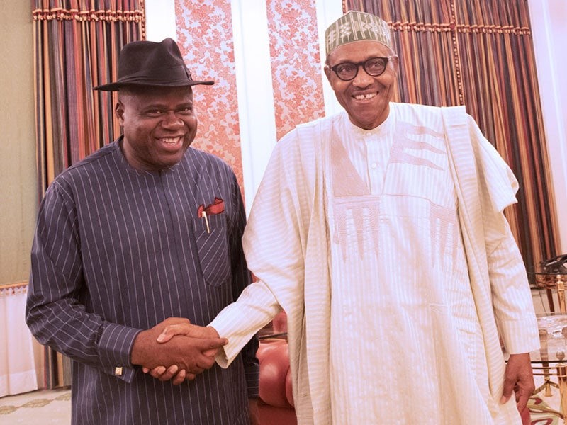 Bayelsa State Governor, Douye Diri, visited President Muhammadu Buhari