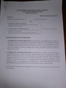 Court restrains Enugu resident doctors from further strike action