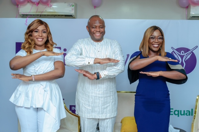 L-R:  CEO, Linda Ikeji TV, Linda Ikeji; Managing Director/CEO, Fidelity Bank Plc, Nnamdi Okonkwo, Founder / CEO, House of Tara International, Tara Fela- Durotoye at “Giving her Wings”; a platform to mentor, build and connect young women entrepreneurs, organised by the Bank in Lagos Friday.