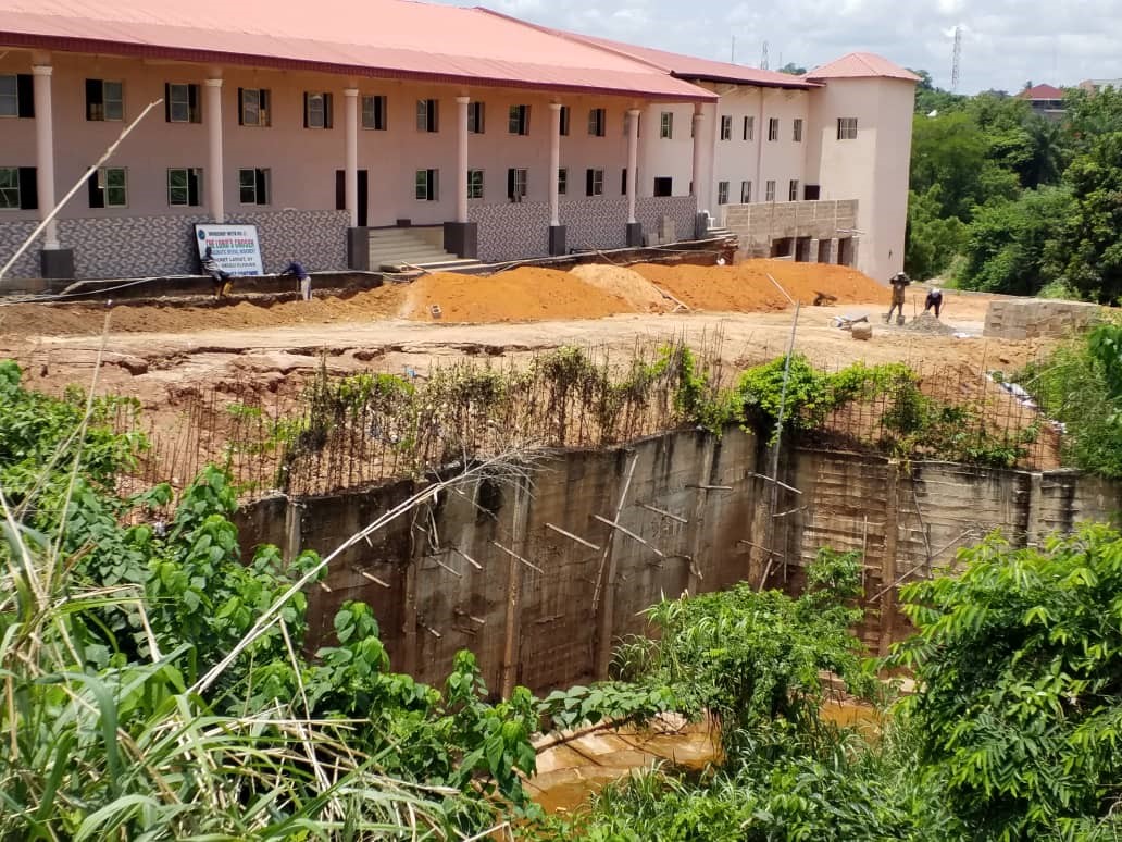 Enugu residents kick as church building on waterway threatens neighbourhood property