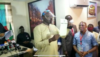 BREAKING: Ize-Iyamu wins Edo APC guber primary