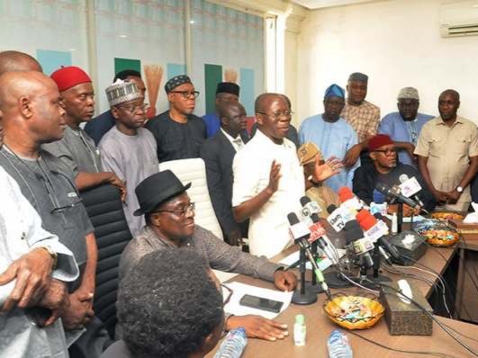 APC crisis: Oshiomhole, other NWC members dare Buhari, declare NEC meeting illegal
