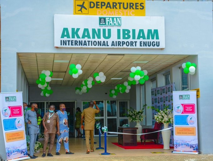 Enugu Airport reopens operations as Ugwuanyi commends Buhari