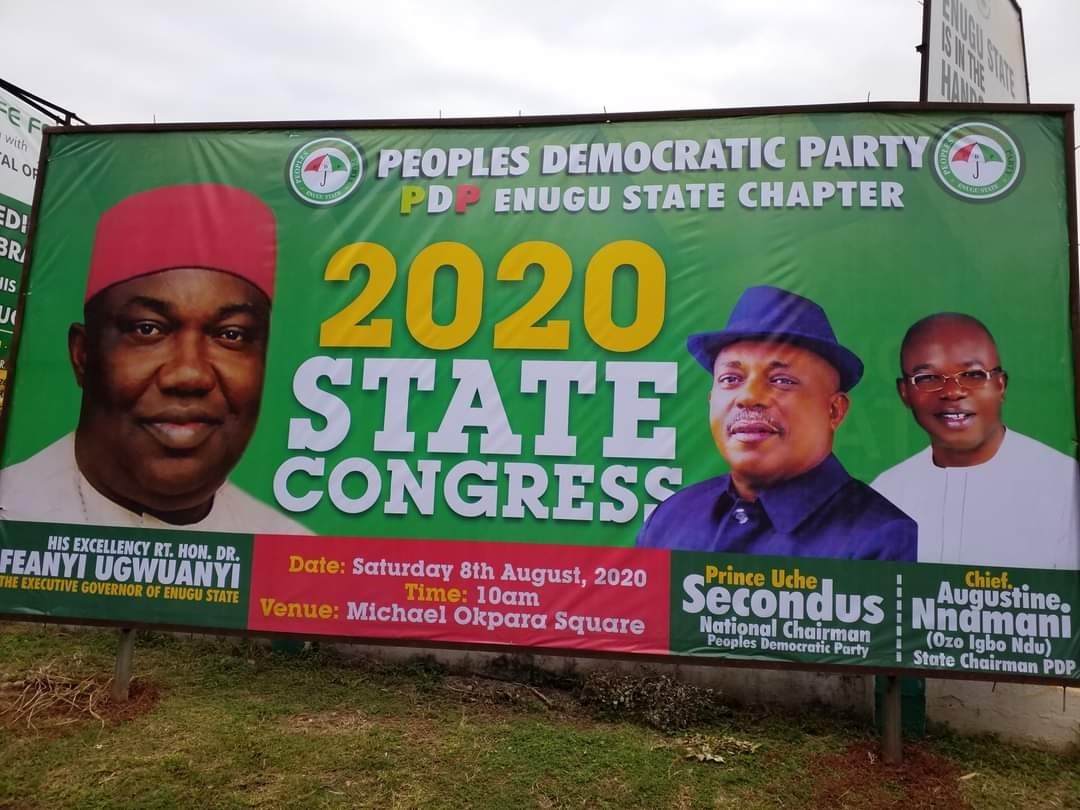 PDP Congress: Nnamani, others return unopposed in Enugu