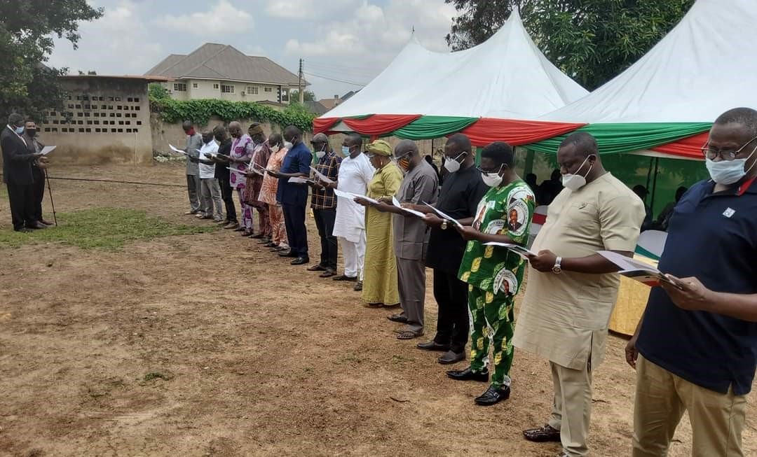 PDP national leadership swears in Enugu State EXCO