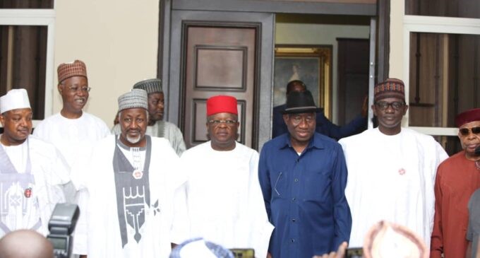 APC governors visit Goodluck Jonathan