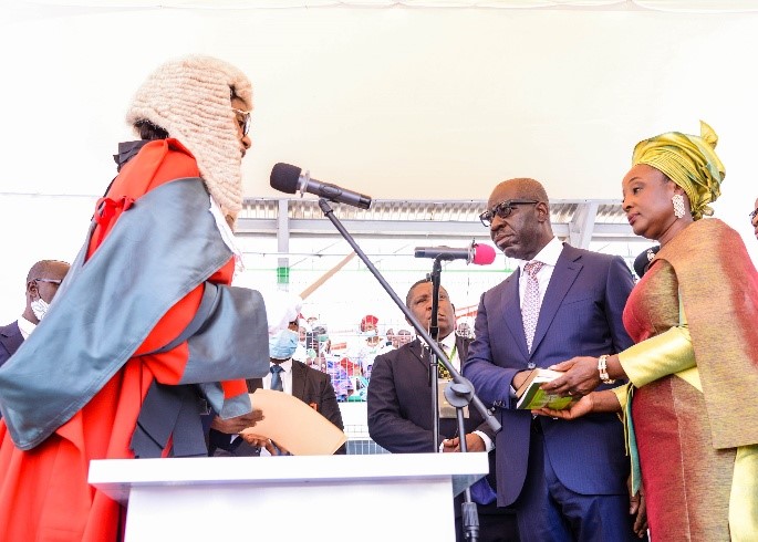 Gov. Obaseki, deputy swear in for second term