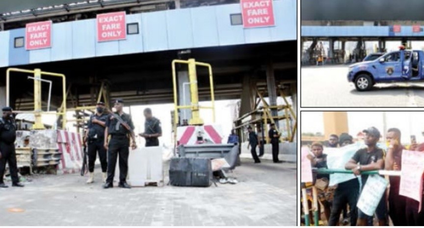Campaigners hold fresh #EndSARS protests as FG deploys soldiers, cops to Lekki tollgate