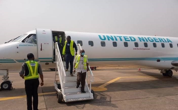 United Nigeria test flight lands at Enugu Airport
