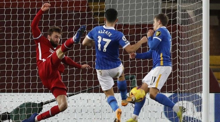 Brighton stun Liverpool at Anfield