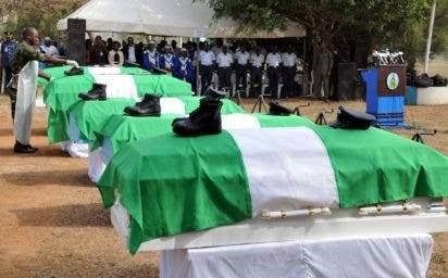 FG, families present as NAF buries seven plane crash victims