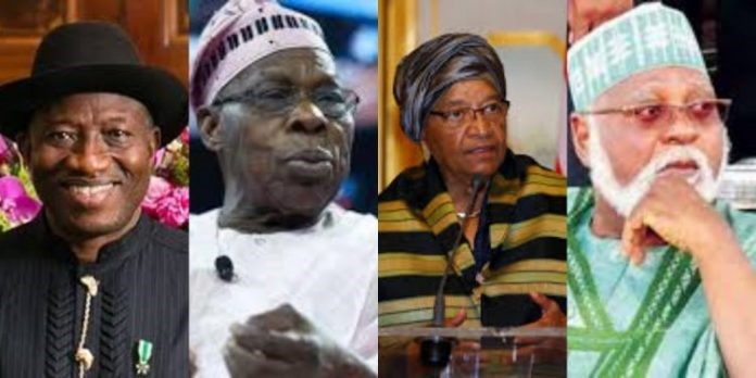 Jonathan, Obasanjo, Sirleaf, five others inaugurate ex-presidents’ Elders Forum