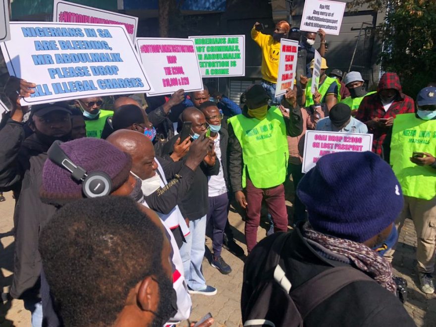 Nigerians in South Africa protest excessive consular charges