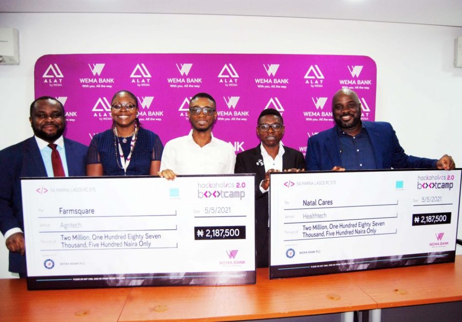 Wema Bank unveils Hackaholic 2.0 Bootcamp winners