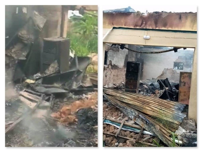 Hoodlums burn down another INEC office