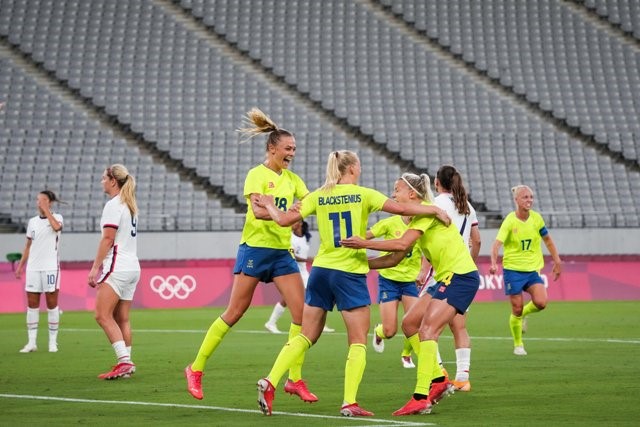 Sweden stun world champions U.S in Olympics Women football