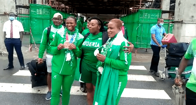 Team Nigeria returns to Abuja after Tokyo Olympics