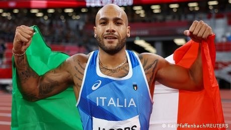 Italian Marcell Lamont Jacobs wins Olympics 100m gold