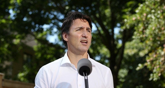 Protester stones Canadian Prime Minister on campaign trail