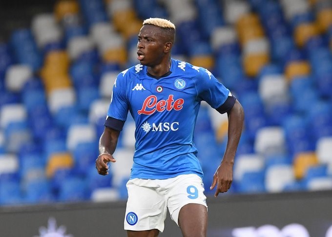 Osimhen scores as Napoli go top in Serie A