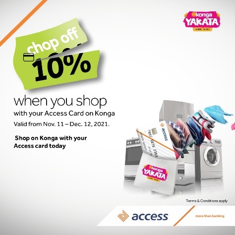 Access Bank partners Konga to offer free deliveries, 10% discount at Yuletide