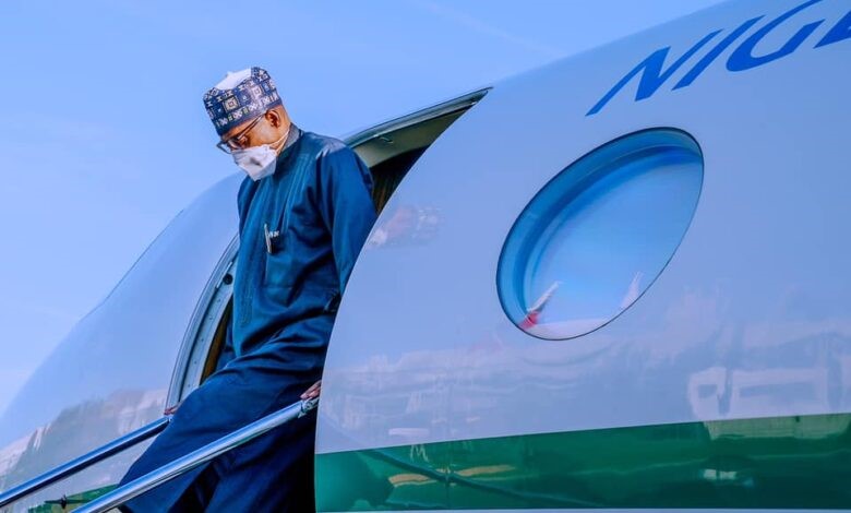 Buhari arrives Paris for official visit, Peace Forum