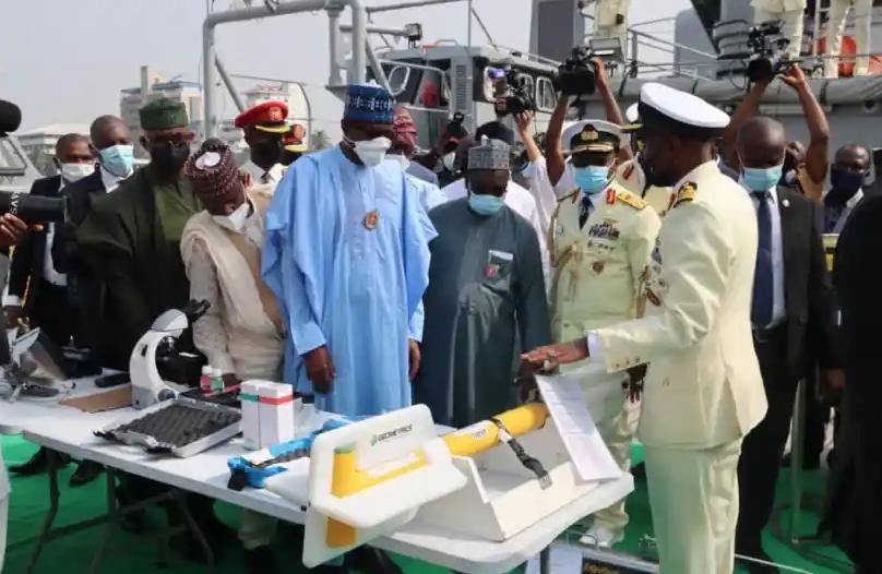Buhari inaugurates Made-in-Nigeria naval vessel