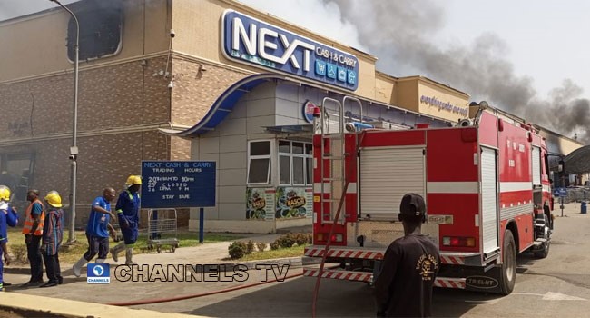 Fire guts Next Cash & Carry Supermarket in Abuja