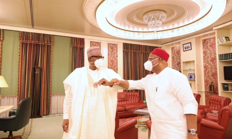 Uzodinma meets Buhari on security challenges in Imo, South-East