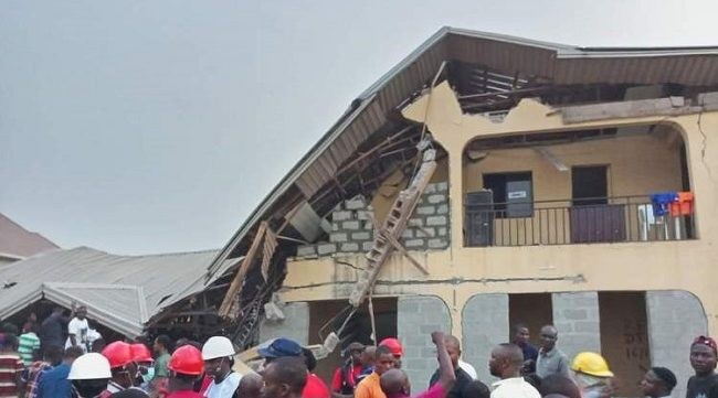Ten die, scores under rubble as church building collapses in Delta State
