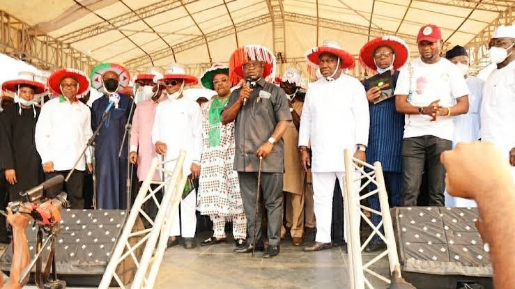 PDP governors, Ayu, Saraki, Mimiko, Obi, others storm Lagos, receive defected APC group