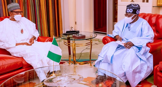 Tinubu informs Buhari of intention to run for 2023 presidency