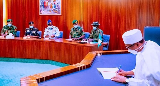 Buhari meets security chiefs, directs immediate implementation of railway surveillance systems