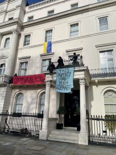 British squatters occupy London property of Russian oligarch