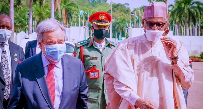 Buhari receives UN Secretary-General in Abuja