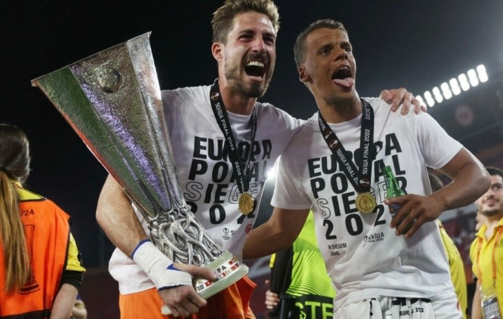 Eintracht Frankfurt beat Aribo’s Rangers on penalties to win Europa League
