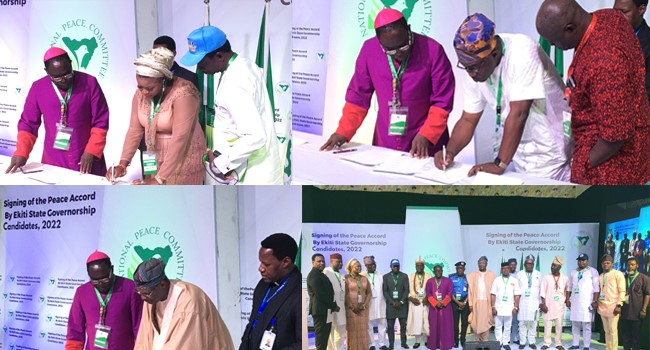 Ekiti guber candidates sign peace accord