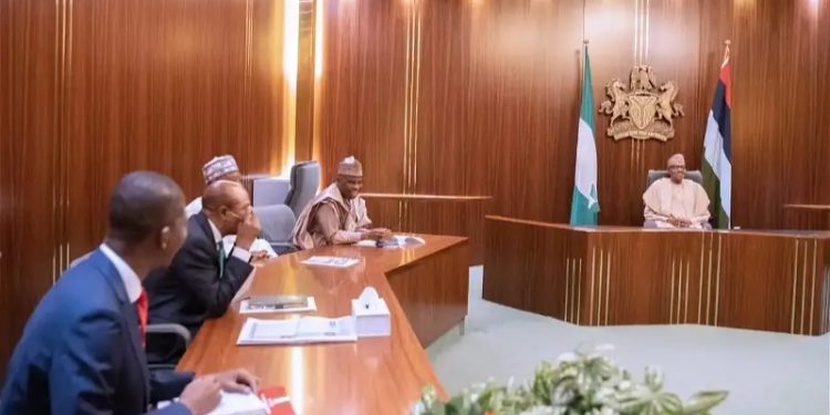 Naira redesign: Buhari meets Bagudu, Tambuwal, Emefiele, Bawa