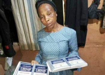 Police arrest woman with laminated INEC materials