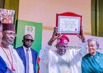 INEC issues certificate of return to President-elect, Bola Tinubu