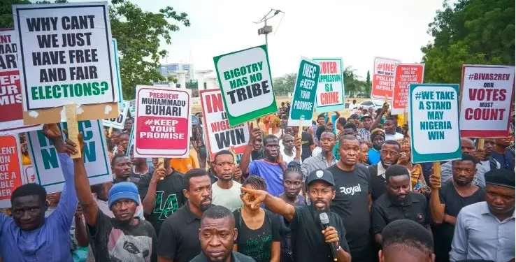 Protesters besiege NASS, demand interim govt, fresh polls