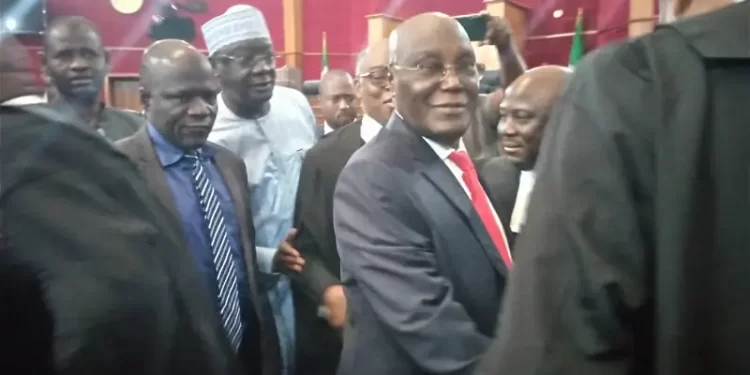 Atiku storms court for hearing of petition against Tinubu