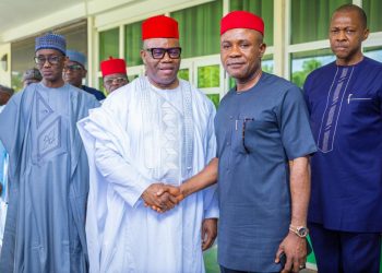 Akpabio in Enugu, seeks partnership with Mbah’s led administration on good governance