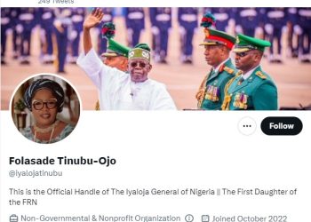 Tinubu’s daughter updates Twitter bio, adds ‘First daughter of FRN’