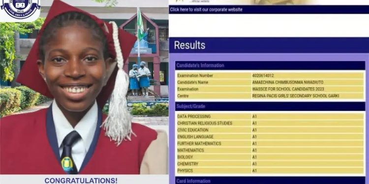 Amaechina, 16, scores nine A1s in 2023 WASSCE