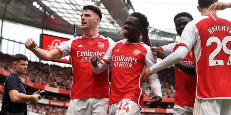 Arsenal vs Nottm Forest: Nketiah, Saka score in Gunners 2-1 win