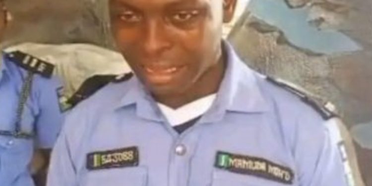 (Video) Adamawa police officer weeps after dismissal from service