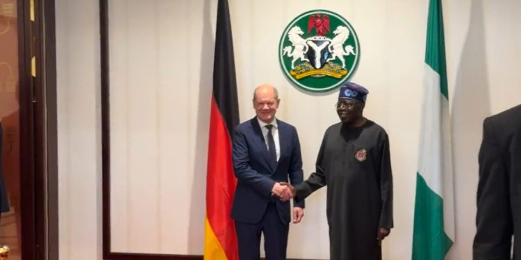 Pres. Tinubu hosts German Chancellor Scholz in Aso Rock